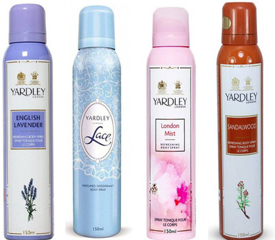

Yardley london English Lavender Lace LondonMist Sandalwood Combo Set(Set of 4)