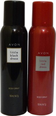 

Avon Little Black & Red Dress Body Each 150 ml Combo Set(Set of 2)