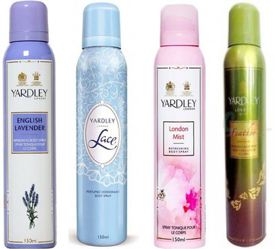 

Yardley london English Lavender Lace LondonMist Faither Combo Set(Set of 4)