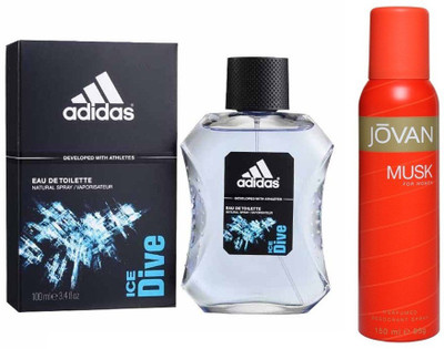 

Adidas Live It Combo's In EDT Ice Dive & Jovan The Musk Combo Set(Set of 2)