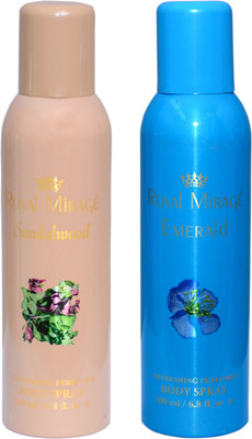 

Royal mirage SANDALWOOD , EMERALD Combo Set