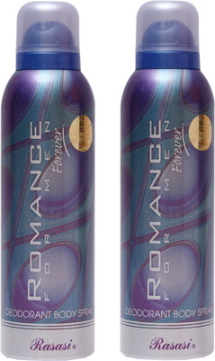 

Rasasi 2 Romance Blue Men Deodorant Spray - For Men(400 ml, Pack of 2)