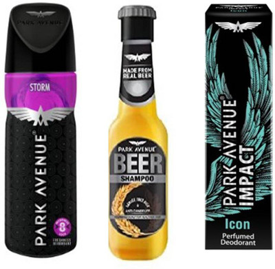 

Park avenue Storm,Icon,Anti Dandruff Beer Shampoo Combo Set(Set of 3)