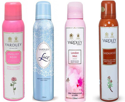 

Yardley london English Rose Lace LondonMist Sandalwood Combo Set(Set of 4)
