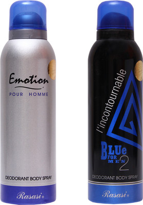 

Rasasi Emotion Men::Blue Incontournable Combo Set(Set of 2)