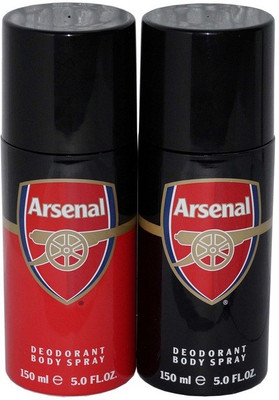 Arsenal Black&Red Combo Set Deodorant Spray - For Men(300 ml)