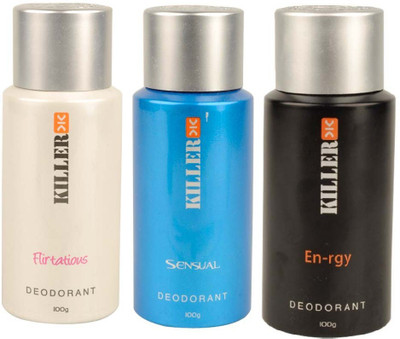 

Killer 1 Flirtatious 1 Sensual 1 En-rgy Deodorant Combo Set(Set of 3)