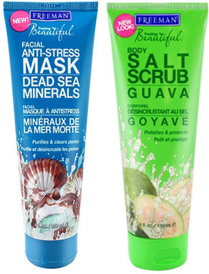

Freeman Dead Sea Minerals,Salt Scrub Guava Gift Set Combo Set(Set of 2)
