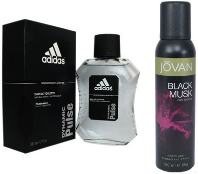 

Adidas Live It Combo's In EDT Dynamic Pulse & Jovan The Black Musk Combo Set(Set of 2)