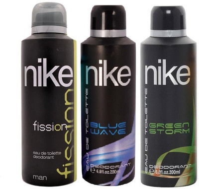 

Nike 1 Fission + 1 Blue Wave + 1 Green Storm Deodotants Combo Set(Set of 3)