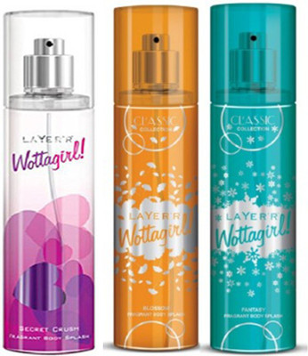 

Layer'r Wottagirl (Set Of 3)Secret Crush,Fantsy,Blossom Deo Pack For Women Combo Set(Set of 3)
