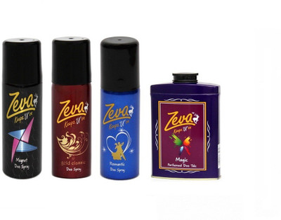 Zeva Keepz U On deodorant men & women bodyspray unisex Gift set Combo Set(Set of 4)
