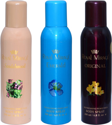 

Royal mirage SANDALWOOD , EMERALD , ORIGINAL Combo Set