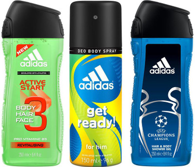 

Adidas After Sport, Champion Leauge & Get Ready Combo Set(Set of 3)