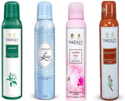 

Yardley london Jasmine Lace LondonMist Sandalwood Combo Set(Set of 4)
