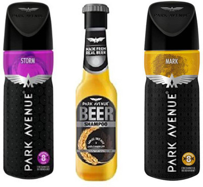 

Park Avenue Storm, Mark,Anti Dandruff Beer Shampoo Combo Set(Set of 3)