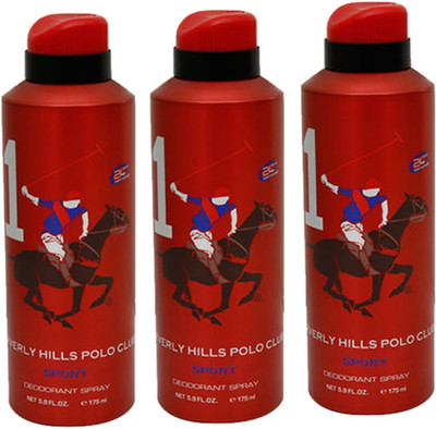 

Beverly hills polo club Club Sport Deodorant Spray Combo Set(Set of 3)
