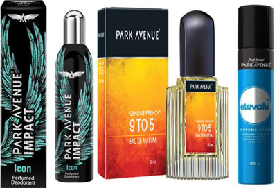 

Park avenue 9 to 5 EDP ,Impact - Icon ,Elevate Deodorant Spray Combo Set(Set of 3)