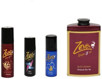 

Zeva Keepz U On Deodorant bodyspray WITHOUT ALCOHOL For women / MEN FRAGRANCES for ladies unisex Gift set Combo Set(Set of 4)