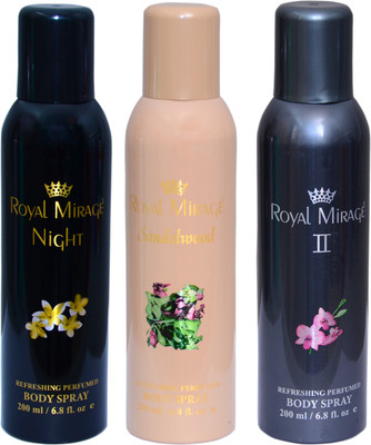 

Royal mirage NIGHT , SANDALWOOD , GRAY II Combo Set