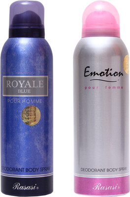 

Rasasi Royale Blue Men::Emotion Women Combo Set(Set of 2)