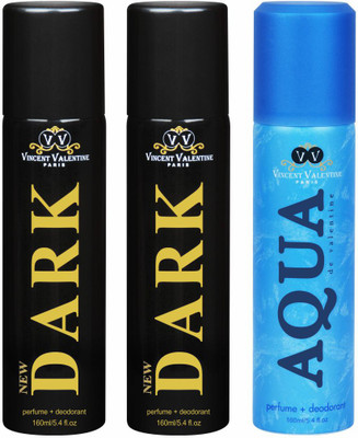 

Vincent valentine paris New Dark & Aqua De Valentine Deodorant Combo Set(Set of 3)