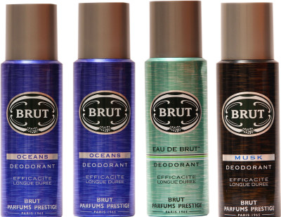 

Brut Oceans,Eau De Brut,Musk Combo Set(Set of 4)