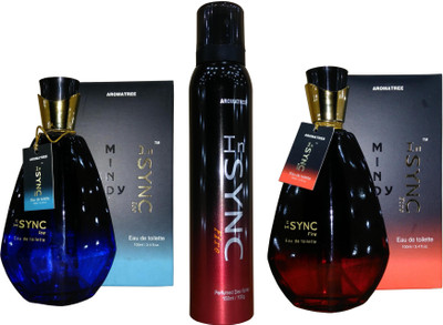 

Aroma tree InSYNC Ice Perfume With Fire Deo And Fire Perfume Set Combo Set(Set of 3)