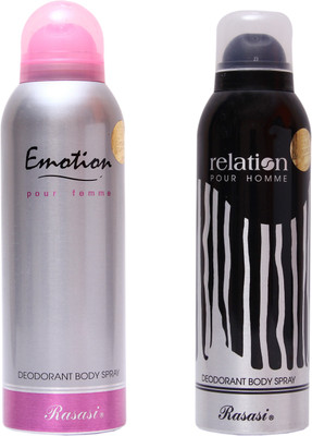 

Rasasi Emotion Women::Relation Men Combo Set(Set of 2)