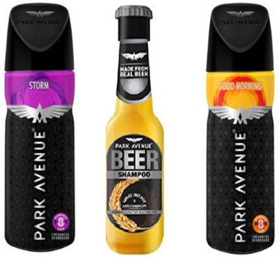 

Park avenue Storm,Good morning,Anti Dandruff Beer Shampoo Combo Set(Set of 3)