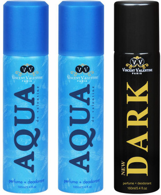 

Vincent valentine paris Aqua De Valentine & New Dark Deodorant Combo Set(Set of 3)