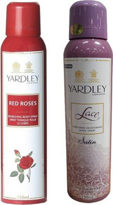 Yardley London Red Roses and Lace Satin Combo Set(Set of 2) Yardley London Red Roses and Lace Satin Combo Set(Set of 2)