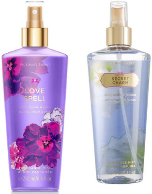 

Victoria's secret Fragrance Body Mist Set Love Spell And Secret Charm For Women (250 Ml X 2) Combo Set(Set of 2)