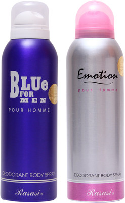 

Rasasi Blue For Men::Emotion Women Combo Set(Set of 2)
