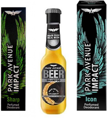 

Park avenue Sharp,Icon and Anti Dandruff Beer Shampoo Combo Set(Set of 3)