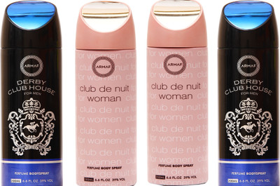 

Armaf Club De Nuit Pink, Derby Club House Black Combo Set(Set of 4)