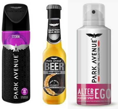 

Park avenue Storm,Alter Ego,Anti Dandruff Beer Shampoo Combo Set(Set of 3)