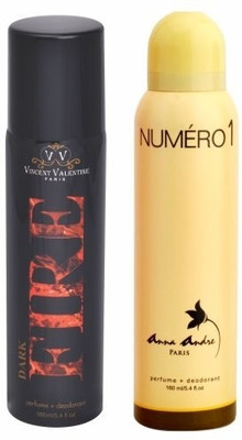 

Anna andre paris Set of Dark Fire & Numero 1 Deodorants Combo Set(Set of 2)