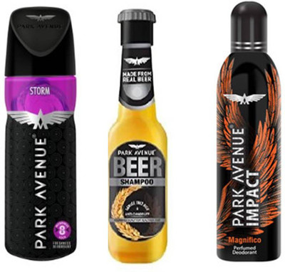 

Park avenue Storm,Magnificco,Anti Dandruff Beer Shampoo Combo Set(Set of 3)
