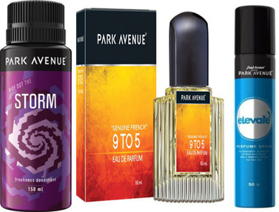 

Park avenue 9 to 5 EDP ,Storm ,Elevate Deodorant Spray Combo Set(Set of 3)