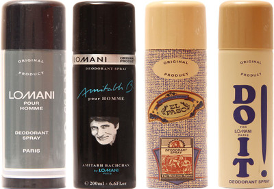 

Lomani Lomani Pour Homme,Amitabh Black,Elpaso,Do It Combo Set(Set of 4)