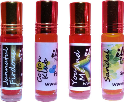 

Iwill Non Alcoholic Perfumes Floral Attar Fancy Ittar 32 ml Combo Set(Set of 4)