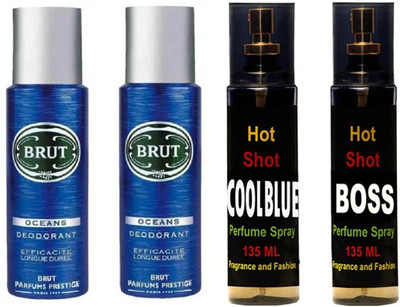 

Brut Set of brut deo and perfume of Fragrance and Fashion Combo Set(Set of 4)