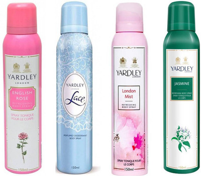 

Yardley london English Rose Lace LondonMist Jasmine Combo Set(Set of 4)