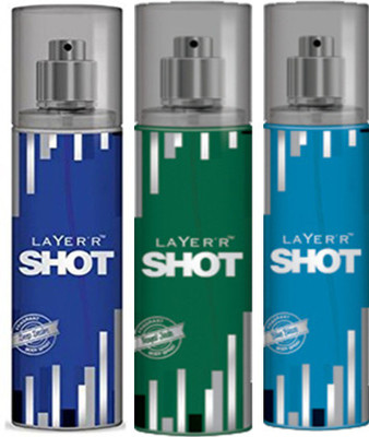 

Layer'r Shot (Set Of 3) Royal,Blaze,Desire Deodorants Combo Pack For Men Combo Set(Set of 3)