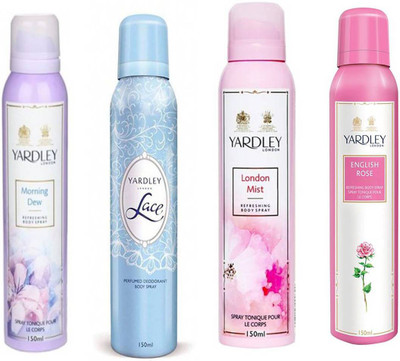 

Yardley london Morning Dew Lace LondonMist EnglishRose Combo Set(Set of 4)