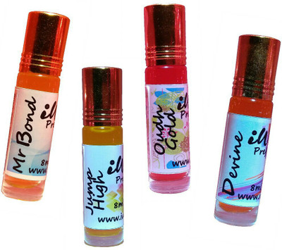 

Iwill Non Alcoholic Perfumes Floral Attar Fancy Ittar 32 ml Combo Set(Set of 4)