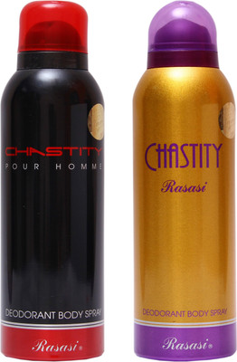 

Rasasi Chastity Men::Chastity Women Combo Set(Set of 2)