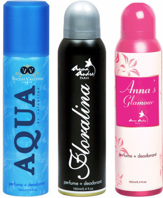 

Anna andre paris Aqua De Valentine, Floralina & Anna's Glamour Combo Set(Set of 3)
