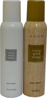 

Avon Little Gold & White Dress Body Each 150 ml Combo Set(Set of 2)